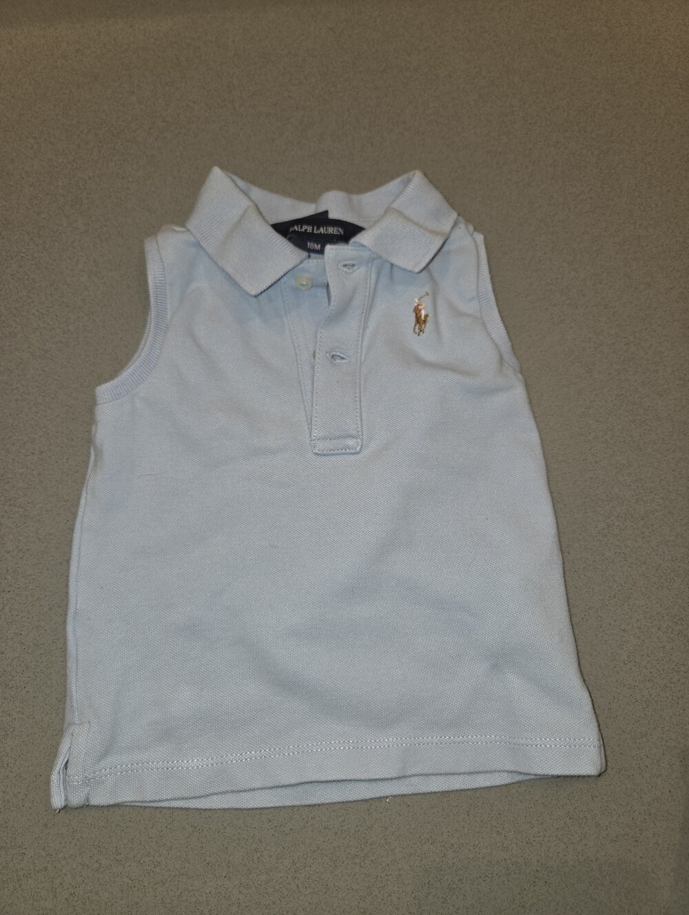 Ralph Lauren Light Blue Girls Sleeveless Polo Tank